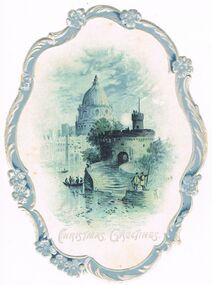 Photograph - ENVELOPE CONTAINING CHRISTMAS CARD AND SMALL METAL PHOTOGRAPH