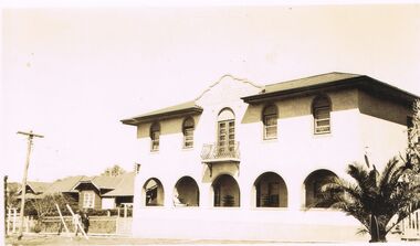 Photograph - BLACK AND WHITE PHOTOGRAPH OF BUILDING