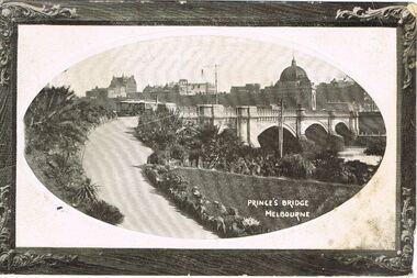 Postcard - POST CARD BLACK AND WHITE PHOTOGRAPH OF PRINCE'S BRIDGE MELBOURNE
