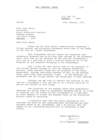 Document - JUNE PARRY COLLECTION: LETTER - LETTER TO MISS JUNE PARRY