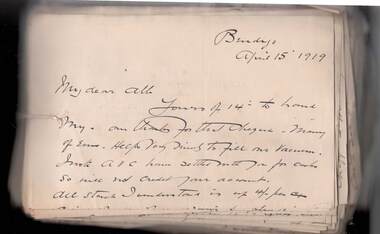 Document - BUSH COLLECTION: HANDWRITTEN LETTERS - ALBERT BUSH'S STORES