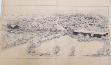 Drawing - MINING IN BENDIGO COLLECTION: SKETCH OF MINING AREA