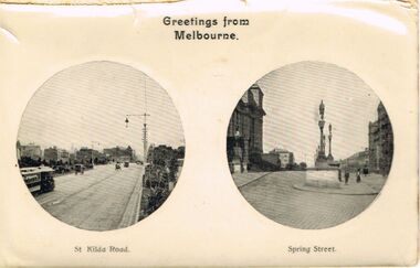 Postcard - POSTCARD: BLACK AND WHITE  PHOTOGRAPH OF MELBOURNE