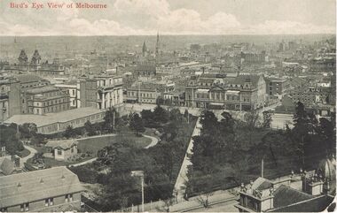 Postcard - POSTCARD: BLACK AND WHITE  PHOTOGRAPH OF MELBOURNE