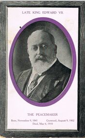 Postcard - POSTCARD: BLACK AND WHITE  PHOTOGRAPH OF THE LATE KING EDWARD V11