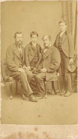 Photograph - BLACK AND WHITE  PHOTOGRAPH OF FOUR MALES