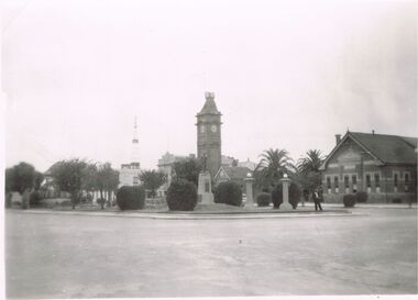 Photograph - BLACK AND WHITE PHOTOGRAPH: TOWN CENTRE