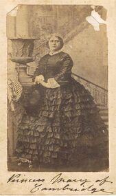 Photograph - BLACK AND WHITE PHOTOGRAPH OF PRINCESS MARY OF CAMBRIDGE