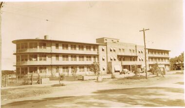 Photograph - BLACK AND WHITE PHOTOGRAPH OF  BUILDING