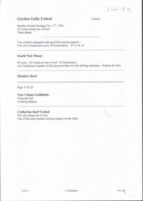 Document - MINING IN BENDIGO COLLECTION: NOTES ON MINES