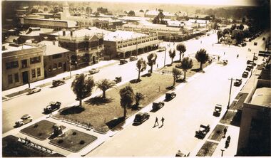 Photograph - BLACK AND WHITE PHOTOGRAPH: TOWN CENTRE