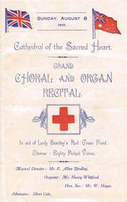 Document - LADY STANLEY'S RED CROSS FUND RECITAL 1915, 08 August 1915
