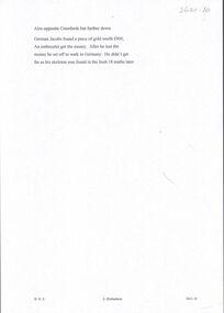 Document - MINING IN BENDIGO COLLECTION: GERMAN JACOBS