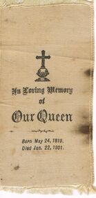 Textile - QUEEN VICTORIA BOOKMARK