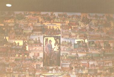 Photograph - COLOUR PHOTOGRAPH: MURAL OF EARLY FORMS OF TRANSPORT