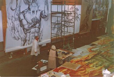 Photograph - COLOUR PHOTOGRAPH:  PICTURE OF ARTIST STUDIO