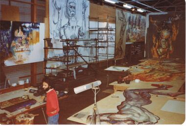 Photograph - COLOUR PHOTOGRAPH: PICTURE OF ARTIST STUDIO
