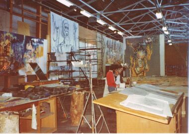 Photograph - COLOUR PHOTOGRAPH:  PICTURE OF ARTIST STUDIO