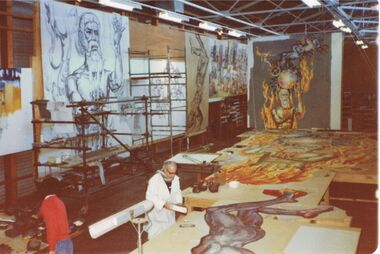 Photograph - COLOUR PHOTOGRAPH: PICTURE OF ARTIST STUDIO