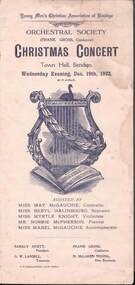 Document - CHRISTMAS CONCERT PROGRAM 1923 BENDIGO, 19 December 1923