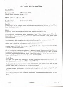 Document - CENTRAL NELL GWYNNE MINE - NOTES ON THE CENTRAL NELL GWYNNE MINE