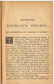Book - ALEC H CHISHOLM COLLECTION: BOOK ''THE ADVENTURES OF SHERLOCK HOLMES'' BY A.CONAN DOYLE