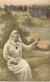 Postcard - POSTCARD FROM FRANCE WW1 SHOWING RED CROSS NURSE