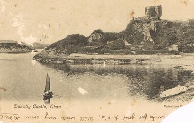 Postcard - BLACK AND WHITE  POSTCARD PHOTO OF DUNOLLY CASTLE OBAN