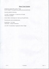 Document - MINER'S RIGHT - SHOW YOUR LICENCE
