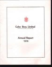 Document - COHN BROTHERS COLLECTION: ANNUAL REPORT 1978