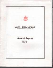 Document - COHN BROTHERS COLLECTION: ANNUAL REPORT 1972