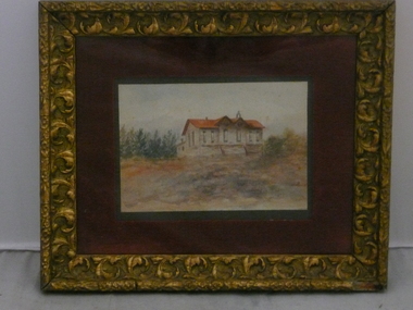 Painting - PAINTING OF THE OLD CORPORATE HIGH SCHOOL BENDIGO  IN ROSALIND PARK