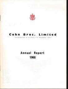 Document - COHN  BROTHERS COLLECTION: ANNUAL REPORT 1968
