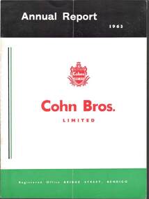 Document - COHN BROTHERS COLLECTION: ANNUAL REPORT 1963