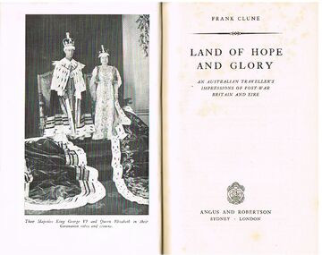 Book - ALEC H CHISHOLM COLLECTION: BOOK ''LAND OF HOPE AND GLORY'' BY FRANK CLUNE