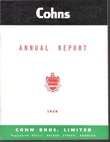Document - COHN BROTHERS COLLECTION: ANNUAL REPORT 1959