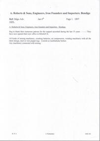 Document - MINING REPORTS - A ROBERTS & SONS