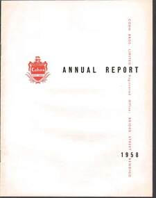 Document - COHN BROTHERS COLLECTION: ANNUAL REPORT 1958