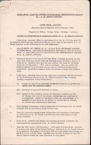 Document - COHN BROTHERS COLLECTION: OFFER TO PURCHASE PREFERENCE SHARES IN A. H. SMITH LIMITED
