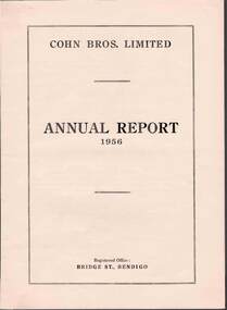 Document - COHN BROTHERS COLLECTION: ANNUAL REPORT 1956