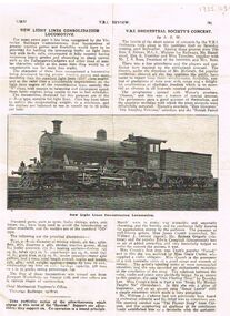 Document - BADHAM COLLECTION: VICTORIAN RAILWAYS INSTITUTE REVIEW P 261/262, 1/10/1922