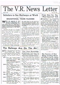 Magazine - BADHAM COLLECTION: VICTORIAN RAILWAYS NEWSLETTER ISSUE NO.79 APRIL 1937, April 1937