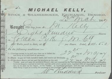 Document - GOLDEN PYKE QUARTZ MINING COMPANY NO LIABILITY - SHARE CERTIFICATE