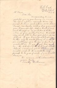 Photograph - JOSEPH DAVIES COLLECTION: LETTER FROM HILL END STATE SCHOOL, 26/07/1909