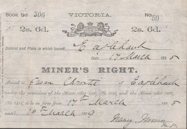 Document - MINER'S RIGHT - SUSAN CHRISTIE