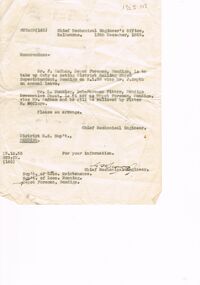 Document - BADHAM COLLECTION: MEMORANDUM CHIEF MECHANICAL ENGINEERS OFFICE MELBOURNE 15.12.1955