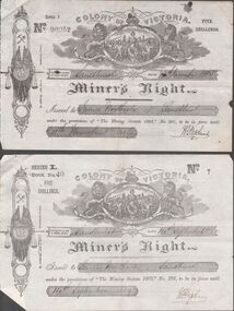 Document - JAMES NORTHCOTE COLLECTION - MINERS RIGHT