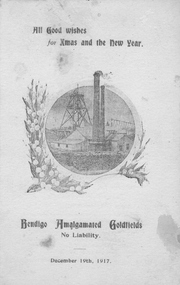 Document - BENDIGO AMALGAMATED GOLDFIELDS N. .L. - CHRISTMAS CARD