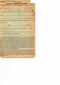 Document - BADHAM COLLECTION: VICTORIAN RAILWAYS -DRIVERS WRONG LINE ORDER FORM RS 224