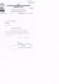 Document - BADHAM COLLECTION: AUSTRALIAN PROVINCIAL ASSURANCE ASSOCIATION LTD BONUS NOTICE